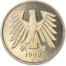 Coin, GERMANY - FEDERAL REPUBLIC, 5 Mark, 1998, Hambourg, MS(65-70)