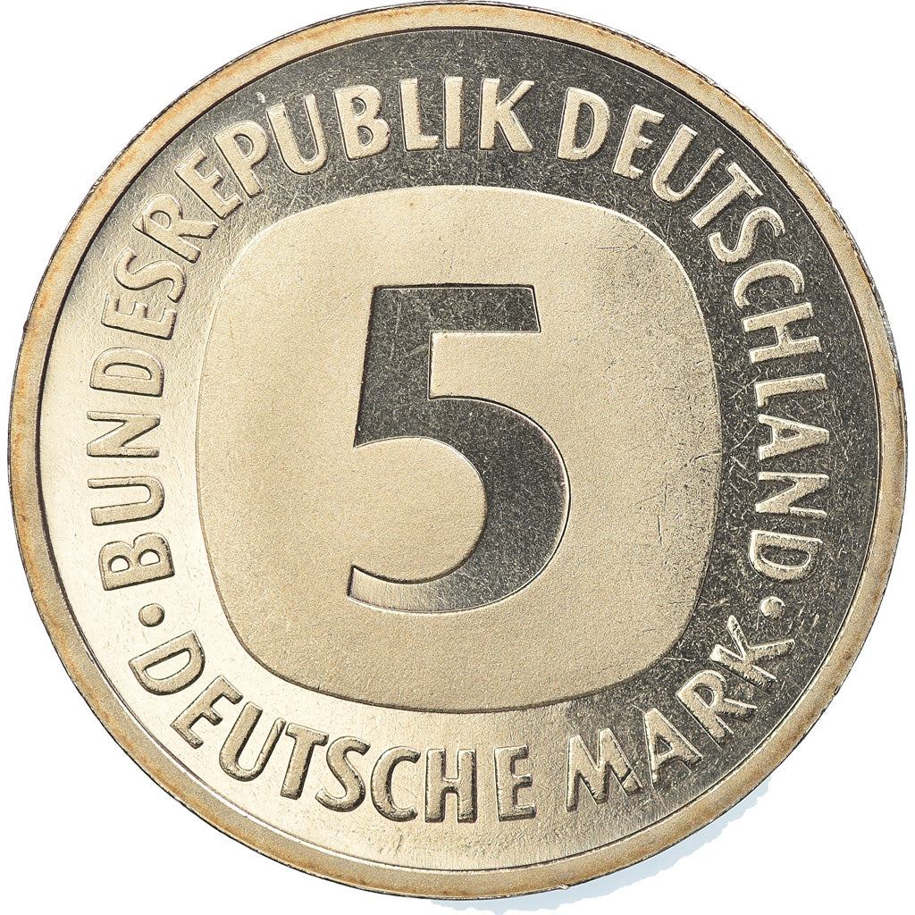 Coin, GERMANY - FEDERAL REPUBLIC, 5 Mark, 1998, Hambourg, MS(65-70)