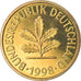 Coin, GERMANY - FEDERAL REPUBLIC, 5 Pfennig, 1998, Munich, MS(65-70), Brass Clad