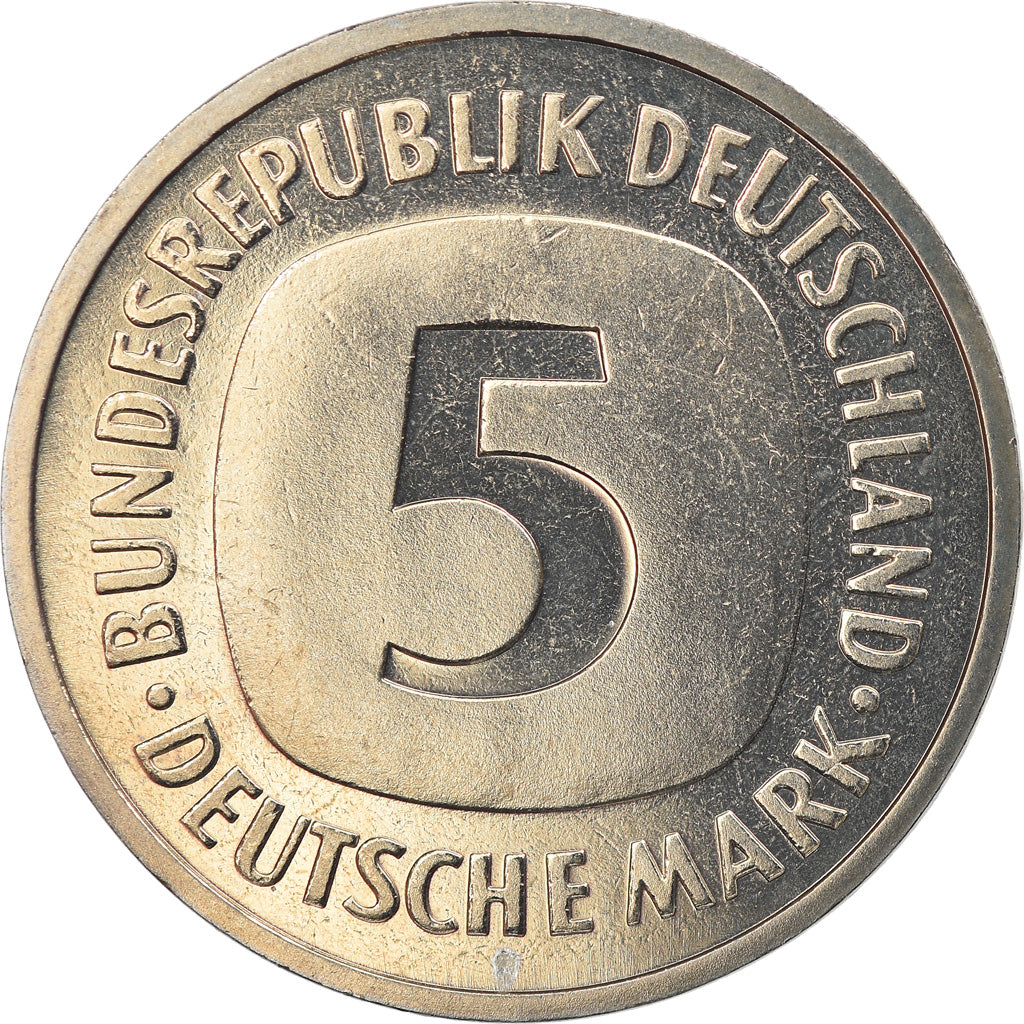 Coin, GERMANY - FEDERAL REPUBLIC, 5 Mark, 1998, Munich, MS(65-70), Copper-Nickel