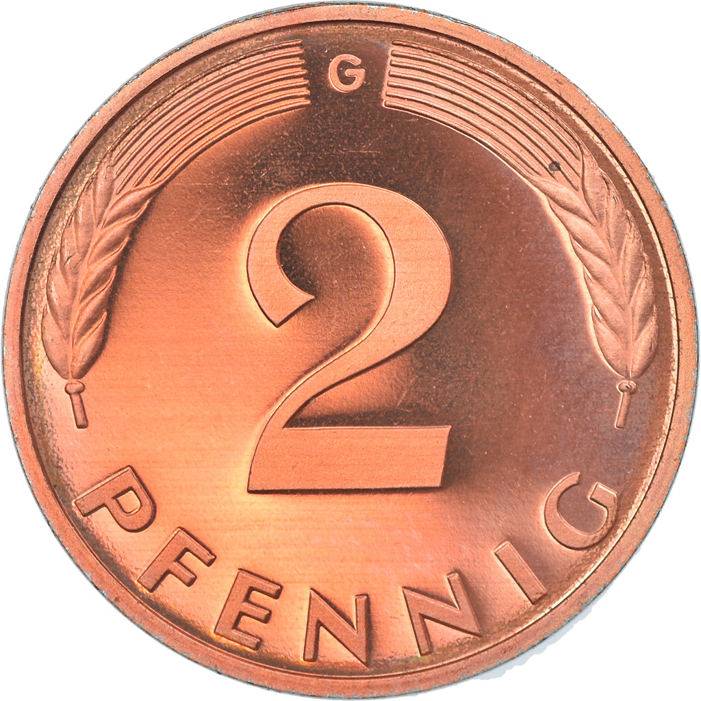 Moneta, GERMANIA - REPUBBLICA FEDERALE, 2 Pfennig, 1985, Karlsruhe, Proof, FDC