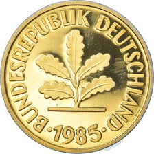 Coin, GERMANY - FEDERAL REPUBLIC, 5 Pfennig, 1985, Karlsruhe, Proof, MS(65-70)