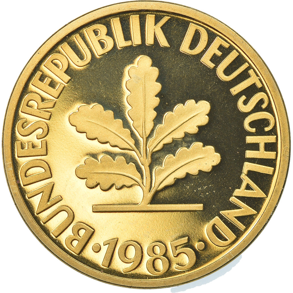Moneta, GERMANIA - REPUBBLICA FEDERALE, 10 Pfennig, 1985, Karlsruhe, Proof, FDC
