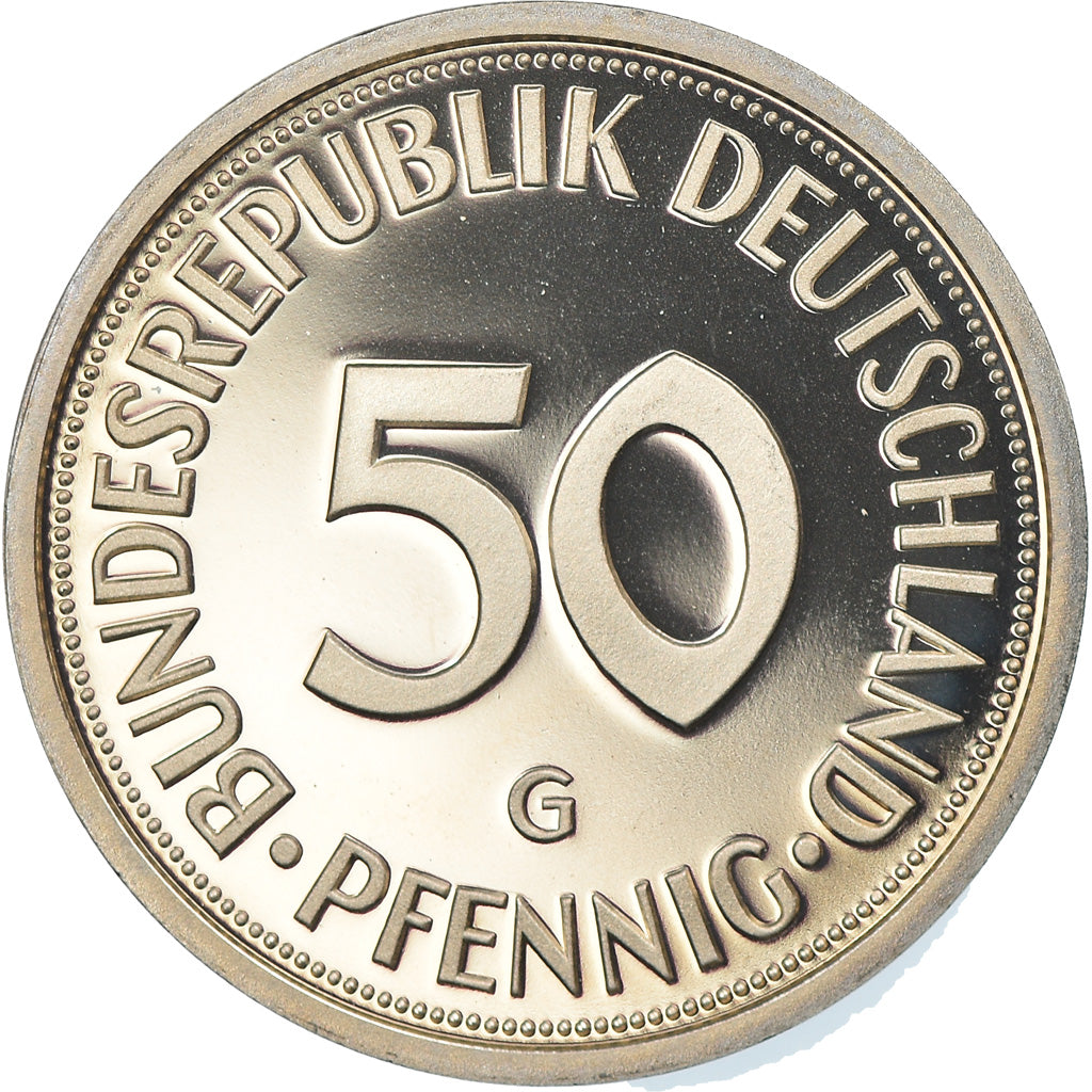 Moneta, GERMANIA - REPUBBLICA FEDERALE, 50 Pfennig, 1985, Karlsruhe, Proof, FDC