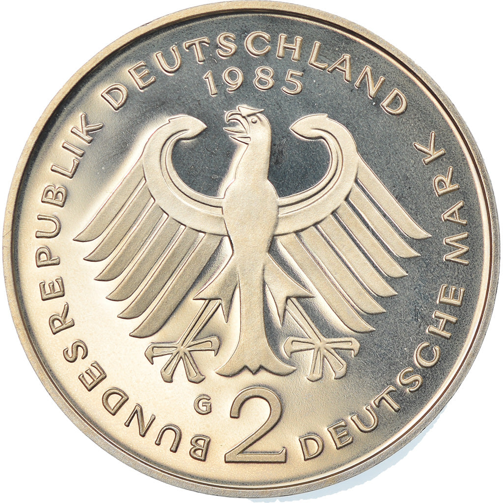 Moneta, GERMANIA - REPUBBLICA FEDERALE, 2 Mark, 1985, Karlsruhe, Proof, FDC
