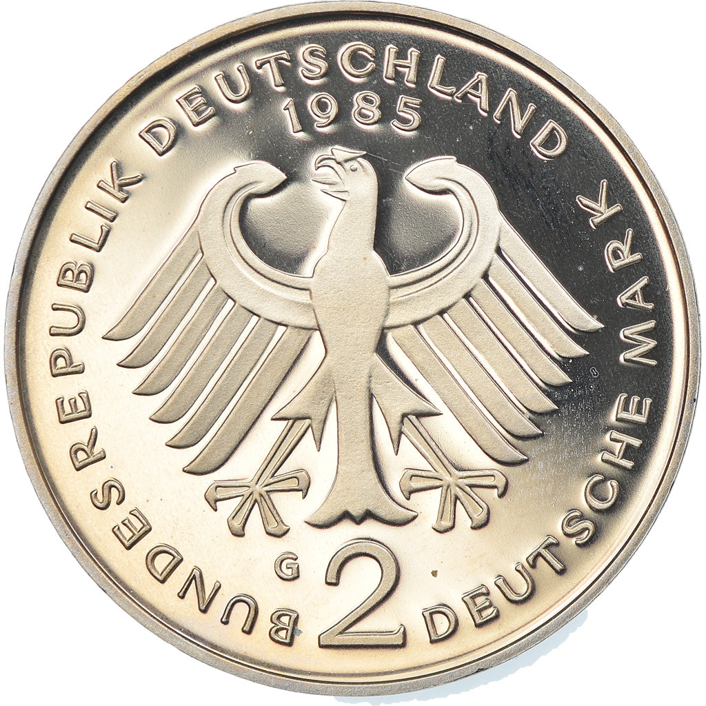 Coin, GERMANY - FEDERAL REPUBLIC, 2 Mark, 1985, Karlsruhe, Proof, MS(65-70)