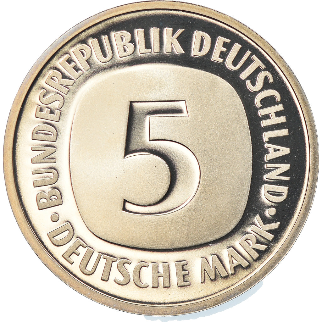 Coin, GERMANY - FEDERAL REPUBLIC, 5 Mark, 1985, Karlsruhe, Proof, MS(65-70)