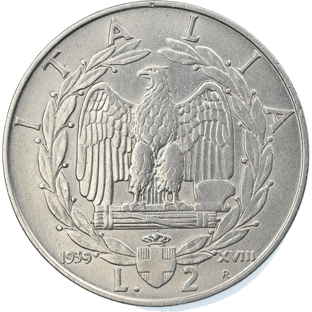 Monnaie, Italie, Vittorio Emanuele III, 2 Lire, 1939, Rome, SUP+, Stainless