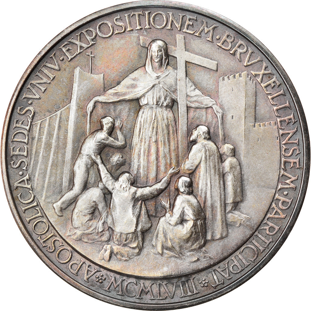 Vatican, Medal, Pius XII, Religions & beliefs, 1958, Mistruzzi, MS(63), Silver