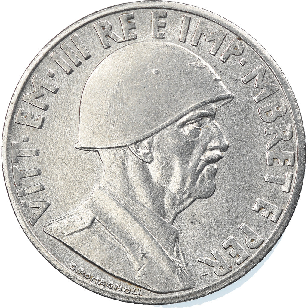 Moneda, Albania, Vittorio Emanuele III, Lek, 1939, Rome, SC, Acero inoxidable