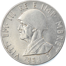 Moneda, Albania, Vittorio Emanuele III, 2 Lek, 1939, Rome, EBC, Acero