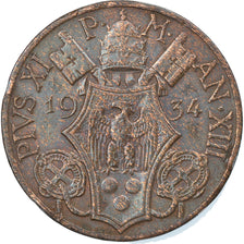 Moneta, CITTÀ DEL VATICANO, Pius XI, 10 Centesimi, 1934, Roma, BB, Bronzo, KM:2
