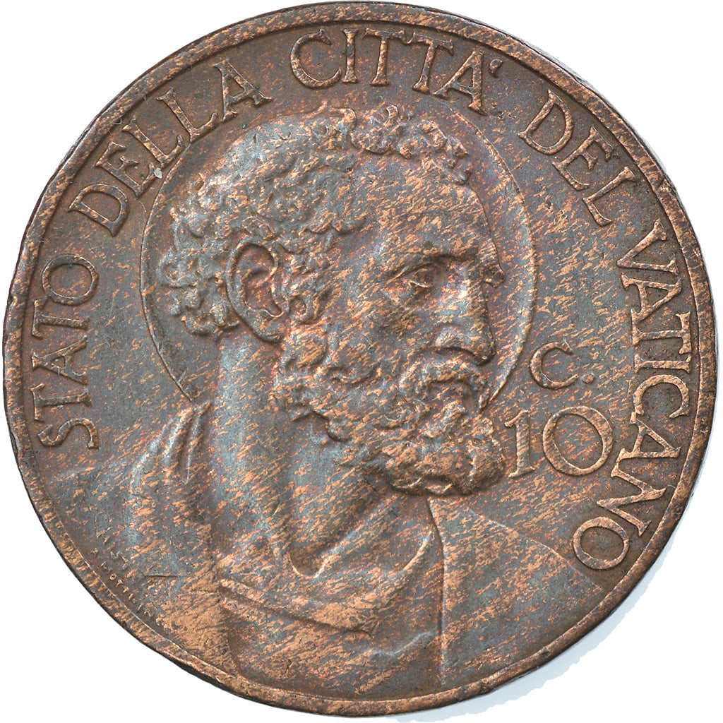 Moneta, CITTÀ DEL VATICANO, Pius XI, 10 Centesimi, 1934, Roma, BB, Bronzo, KM:2
