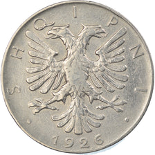 Munten, Albanië, 1/2 Lek, 1926, Rome, ZF, Nickel, KM:4