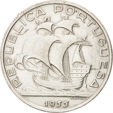 PORTUGAL, 10 Escudos, 1955, KM #586, EF(40-45), Silver, 30, 12.47