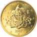 Włochy, 50 Euro Cent, 2007, Rome, MS(65-70), Mosiądz, KM:215