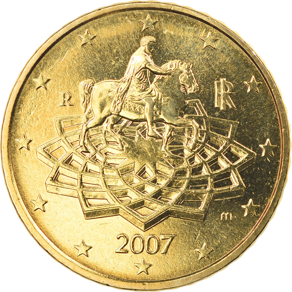Italië, 50 Euro Cent, 2007, Rome, FDC, Tin, KM:215
