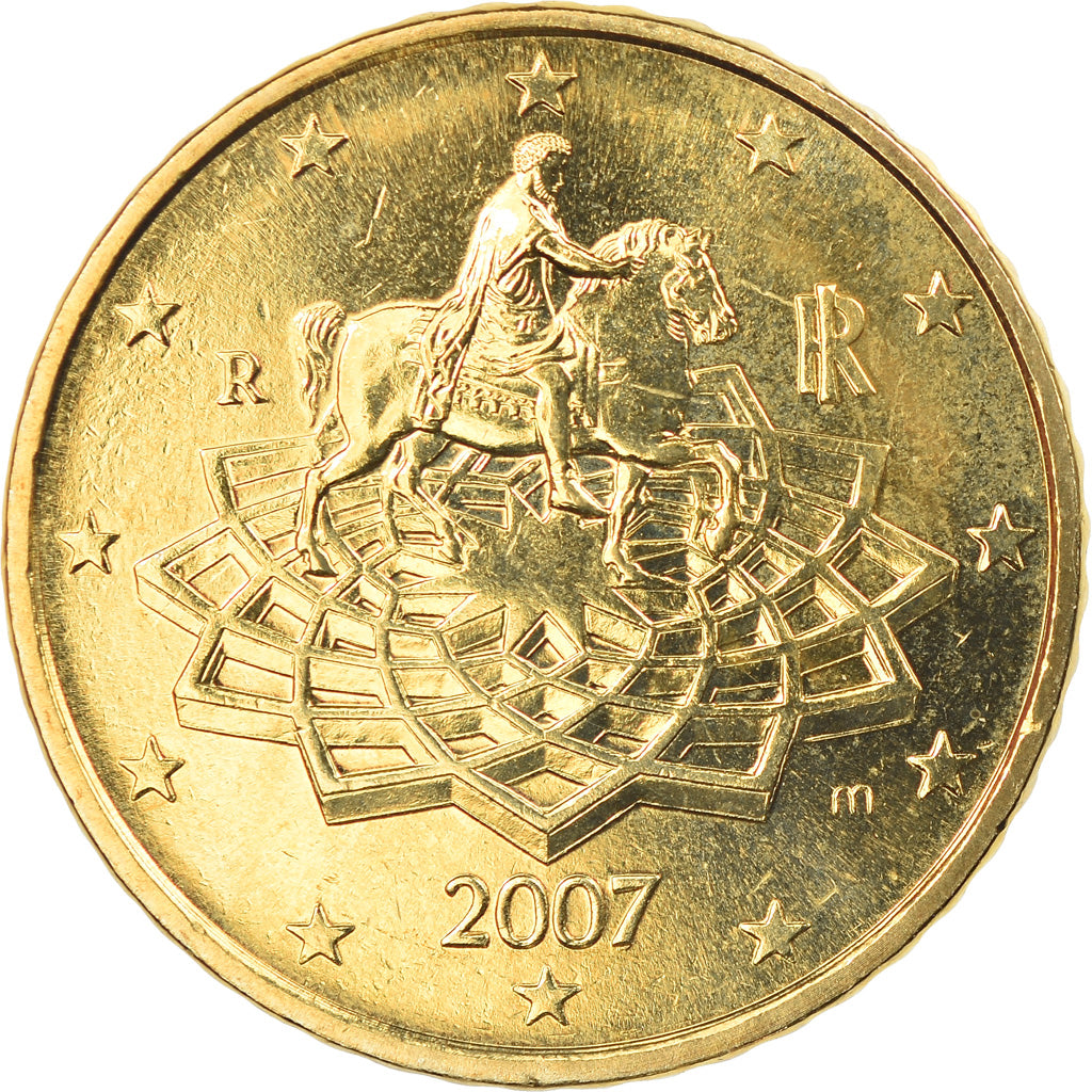 Italia, 50 Euro Cent, 2007, Rome, FDC, Ottone, KM:215