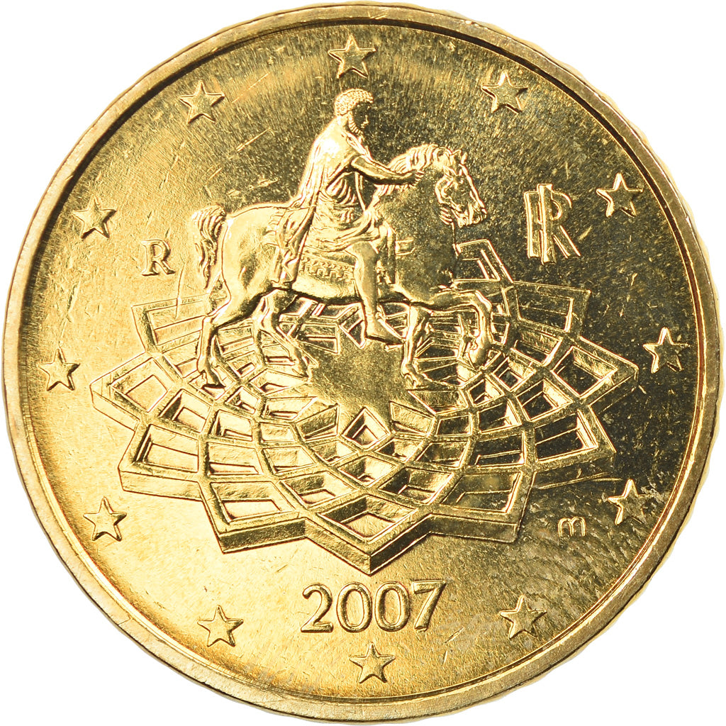 Italia, 50 Euro Cent, 2007, Rome, FDC, Ottone, KM:215