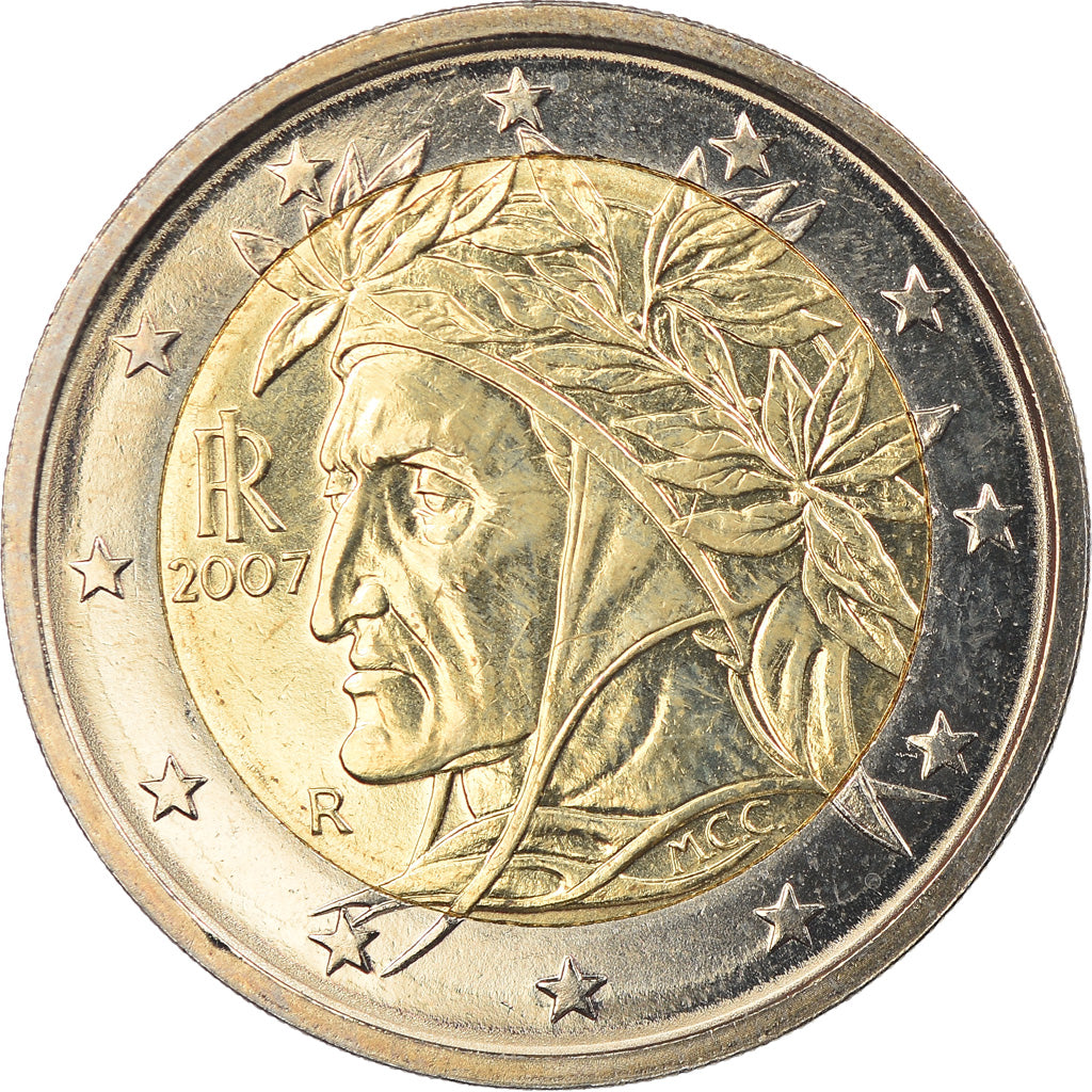 Italy, 2 Euro, 2007, Rome, MS(65-70), Bi-Metallic, KM:217