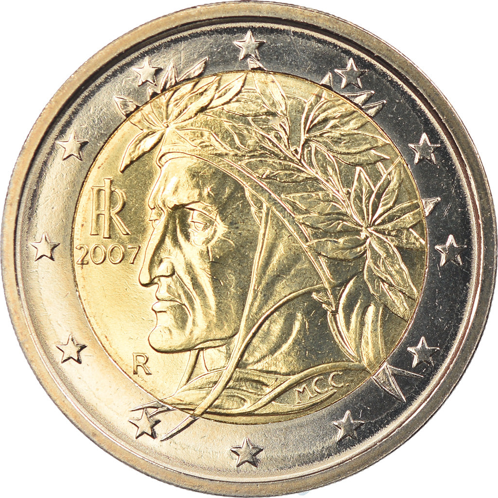 Italy, 2 Euro, 2007, Rome, MS(65-70), Bi-Metallic, KM:217