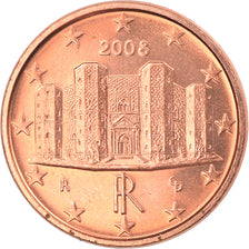 Italy, Euro Cent, 2008, Rome, MS(65-70), Copper Plated Steel, KM:210
