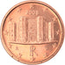 Italy, Euro Cent, 2008, Rome, MS(65-70), Copper Plated Steel, KM:210