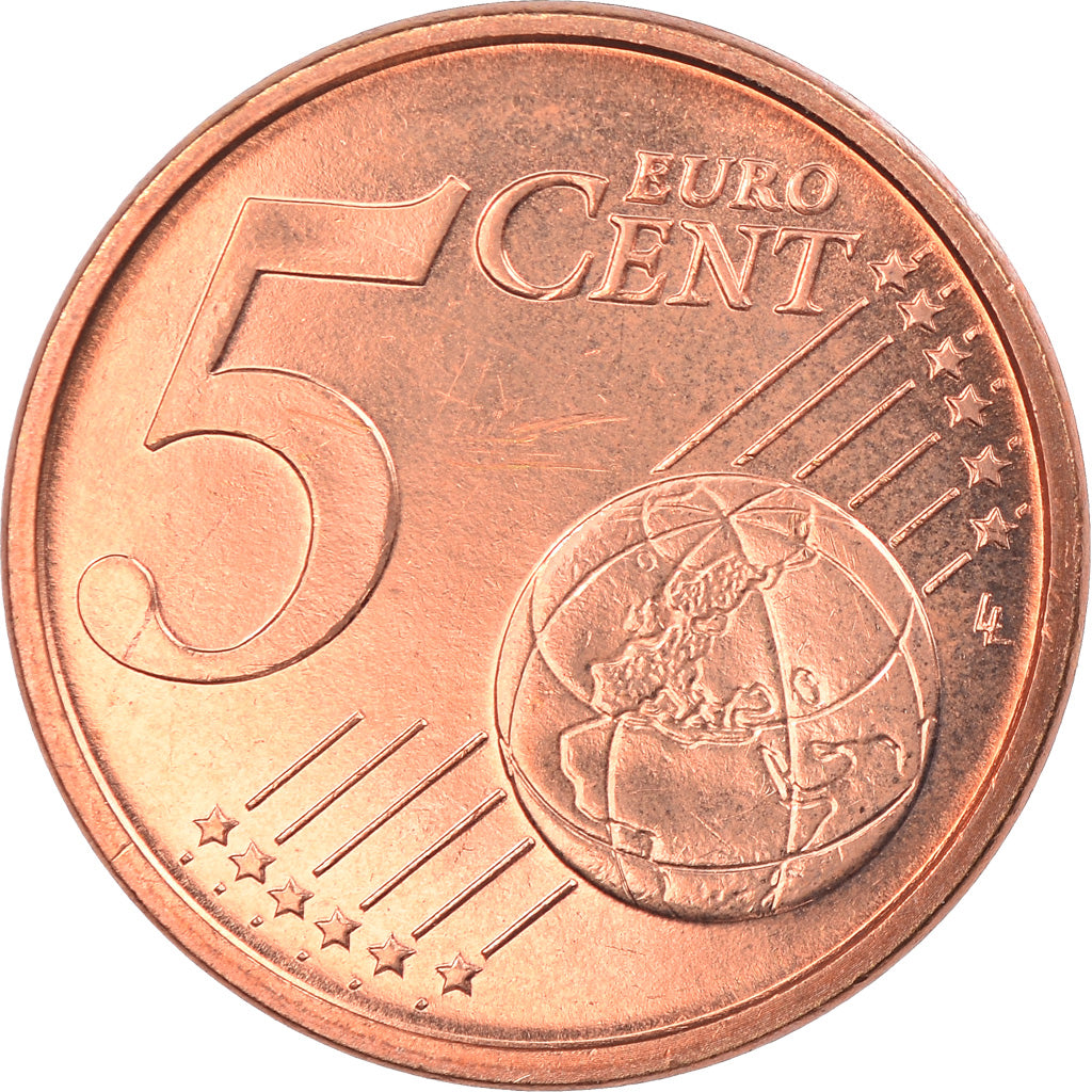 Italy, 5 Euro Cent, 2008, Rome, MS(65-70), Copper Plated Steel, KM:212