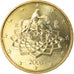 Włochy, 50 Euro Cent, 2008, Rome, MS(65-70), Mosiądz, KM:249