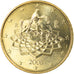 Itália, 50 Euro Cent, 2008, Rome, MS(65-70), Latão, KM:249