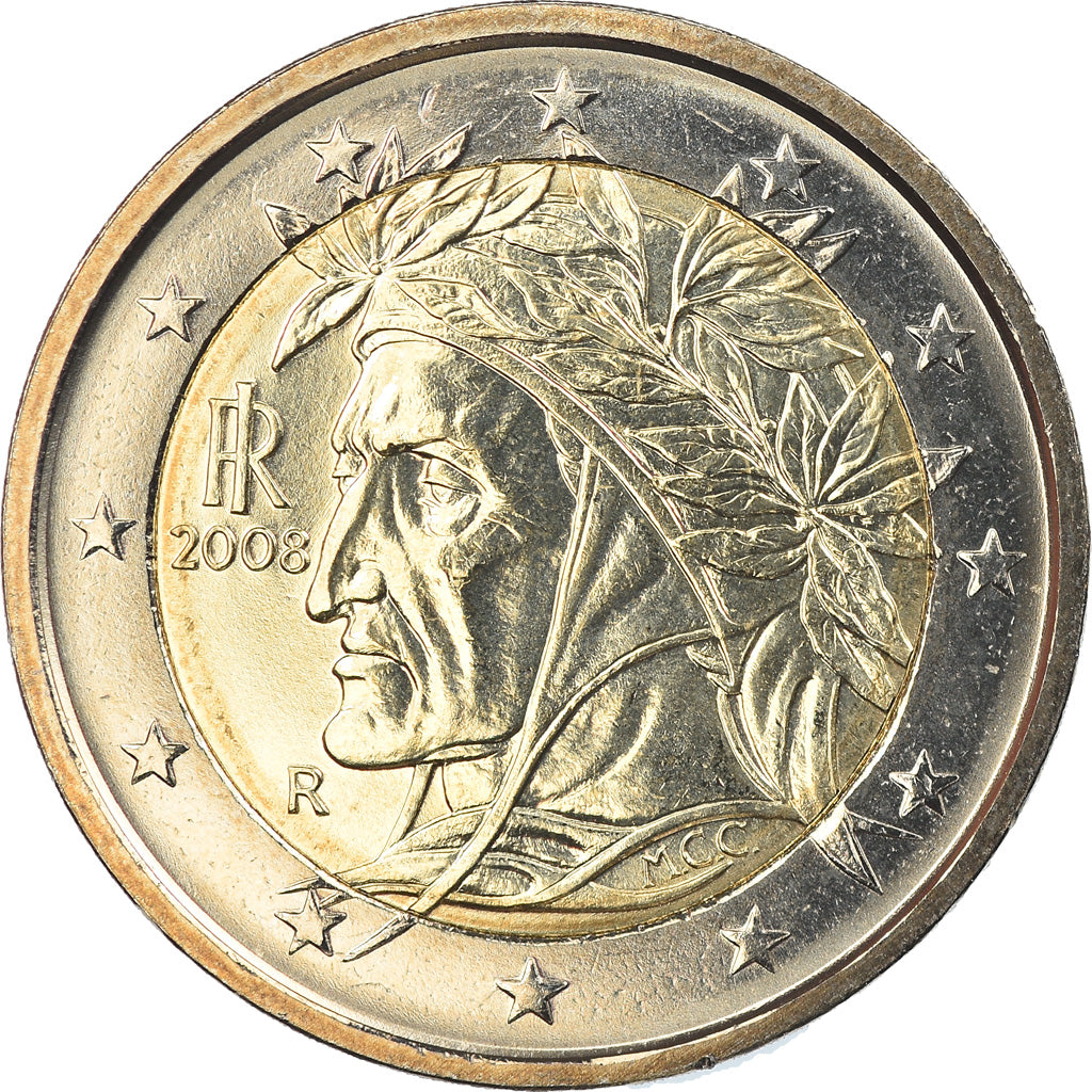 Italy, 2 Euro, 2008, Rome, MS(65-70), Bi-Metallic, KM:251