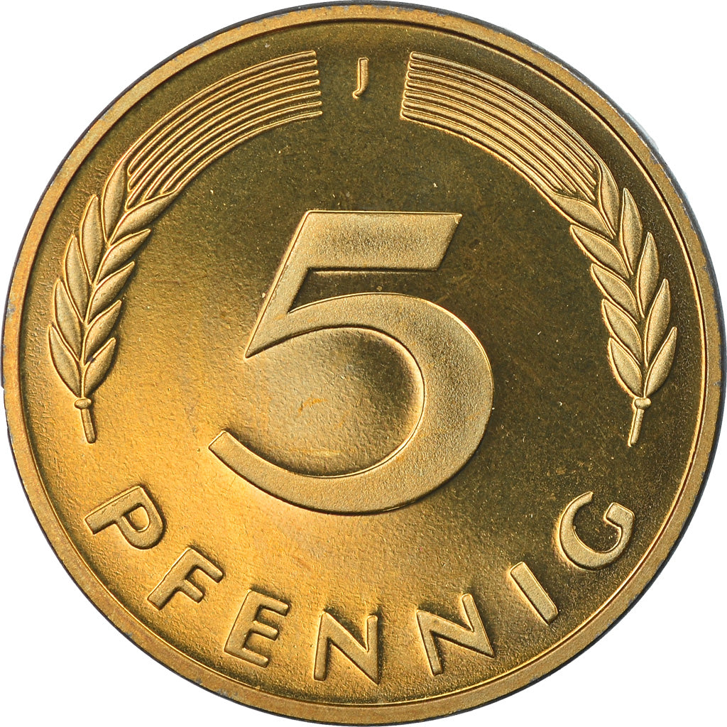 Moneta, GERMANIA - REPUBBLICA FEDERALE, 5 Pfennig, 1985, Hambourg, Proof, FDC