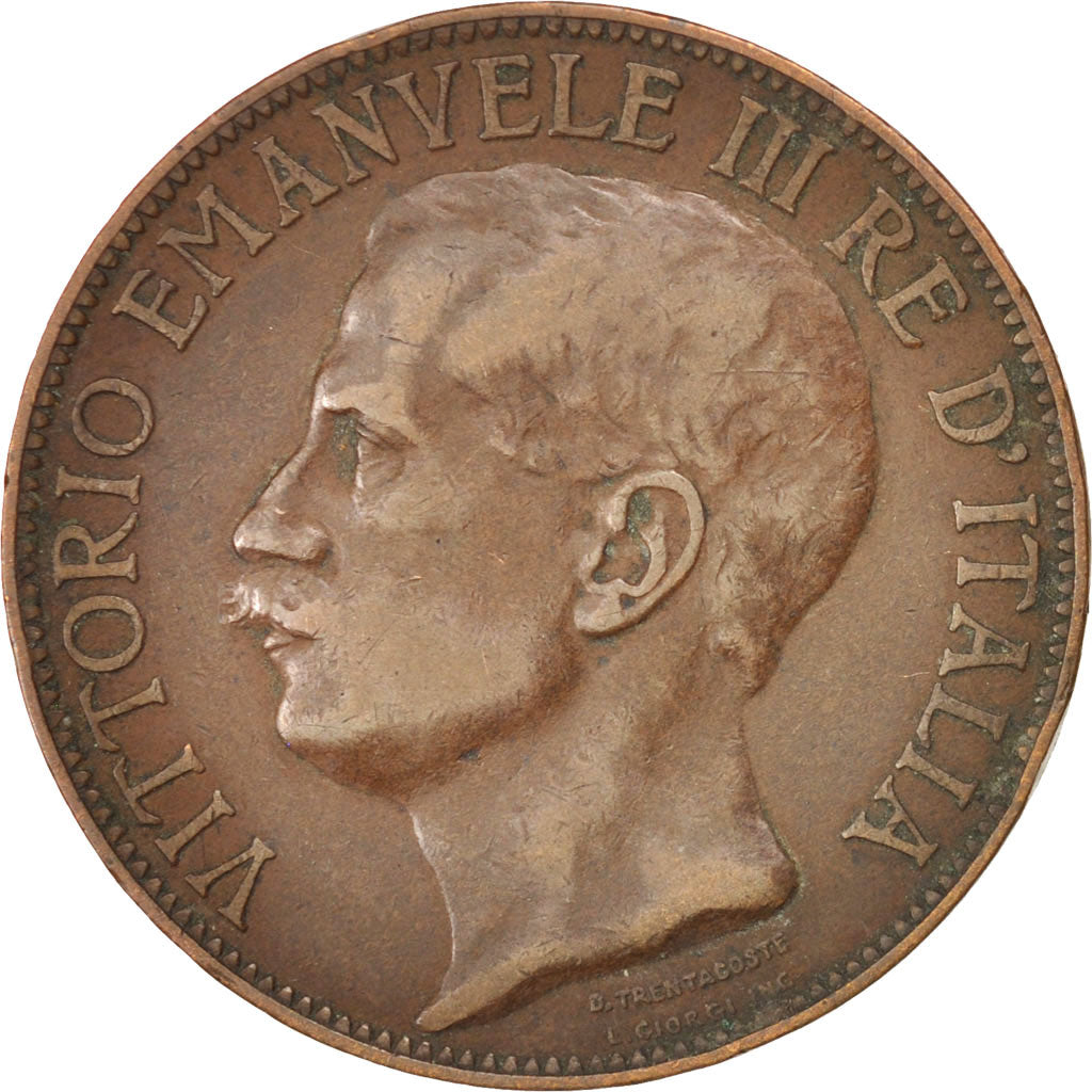 Coin, Italy, Vittorio Emanuele III, 10 Centesimi, 1911, EF(40-45), Bronze, KM:51