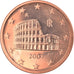 Italy, 5 Euro Cent, 2007, Rome, MS(65-70), Copper Plated Steel, KM:212