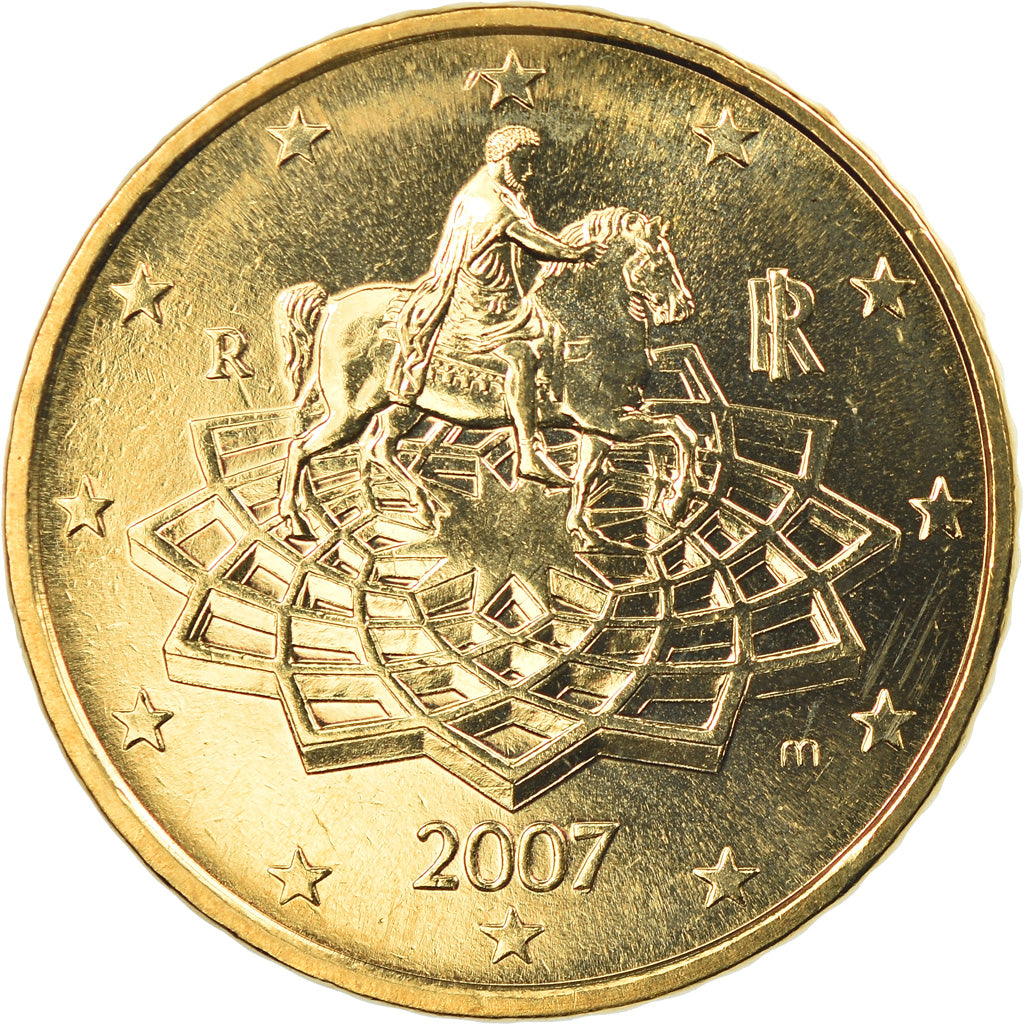 Italië, 50 Euro Cent, 2007, Rome, FDC, Tin, KM:215