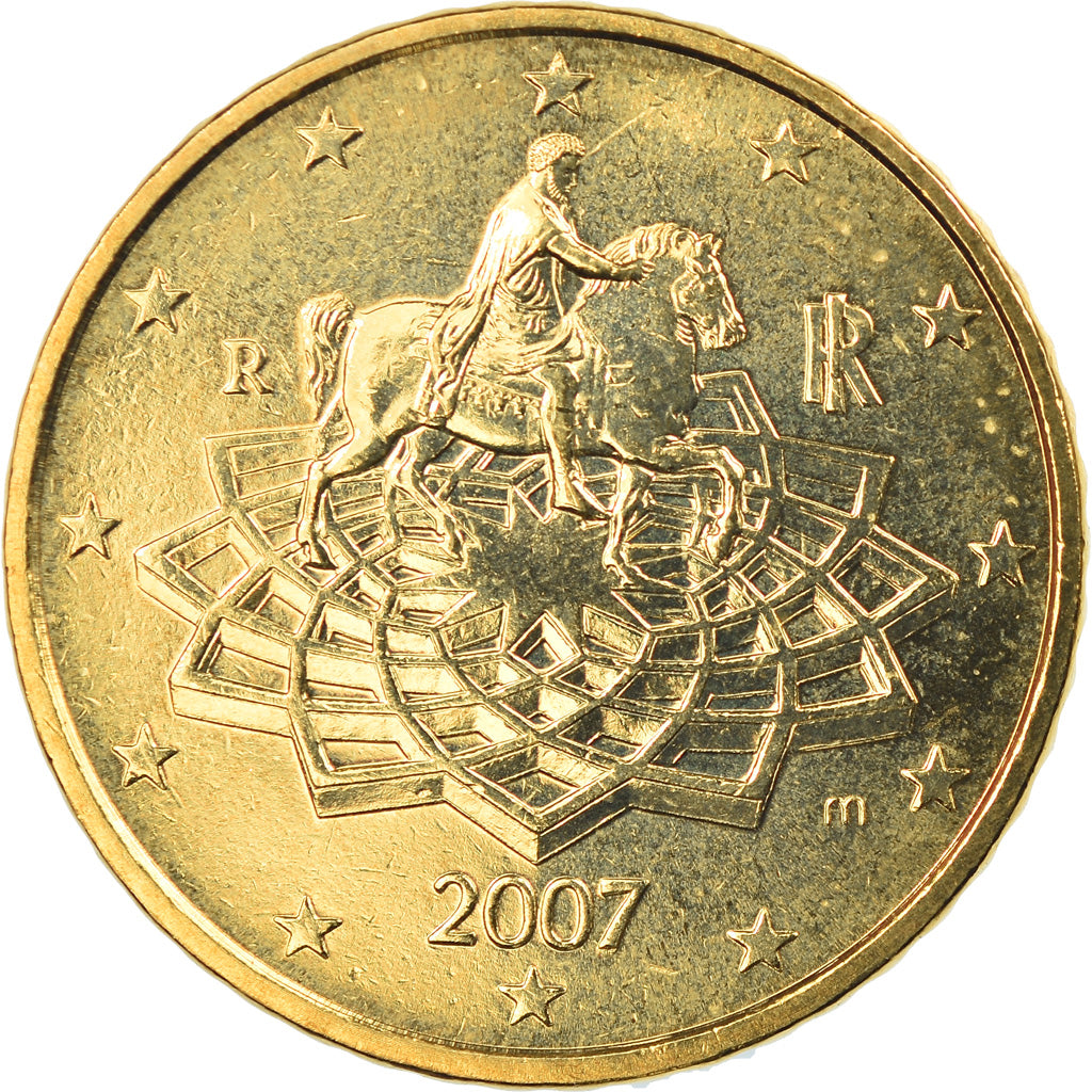 Italië, 50 Euro Cent, 2007, Rome, FDC, Tin, KM:215