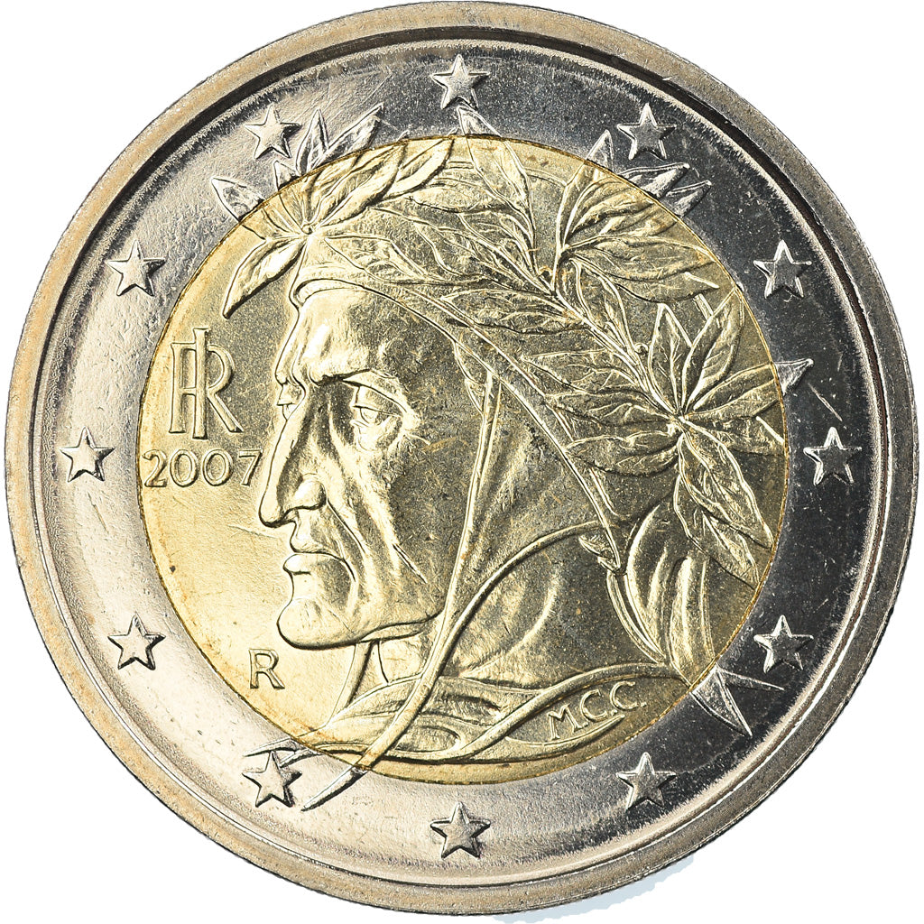 Italia, 2 Euro, 2007, Rome, FDC, Bi-metallico, KM:217
