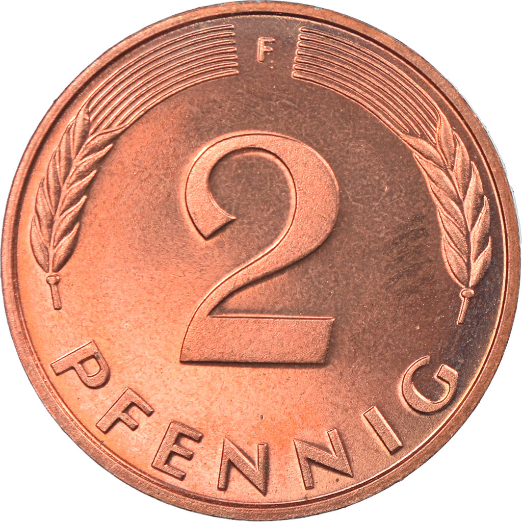 Coin, GERMANY - FEDERAL REPUBLIC, 2 Pfennig, 1985, Stuttgart, Proof, MS(65-70)