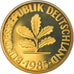 Coin, GERMANY - FEDERAL REPUBLIC, 10 Pfennig, 1985, Stuttgart, Proof, MS(65-70)