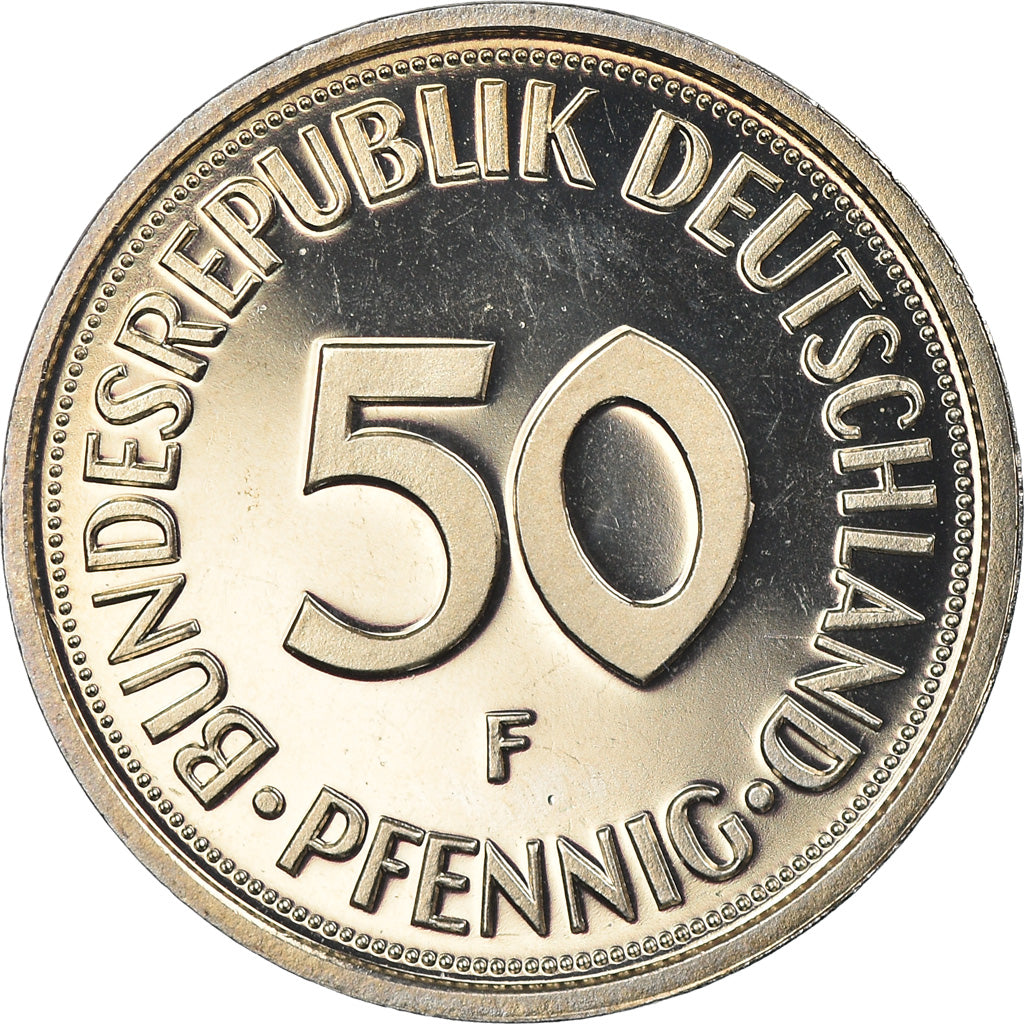 Moneta, GERMANIA - REPUBBLICA FEDERALE, 50 Pfennig, 1985, Stuttgart, Proof, FDC