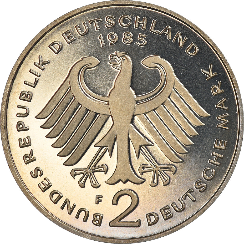 Coin, GERMANY - FEDERAL REPUBLIC, 2 Mark, 1985, Stuttgart, Proof, MS(65-70)