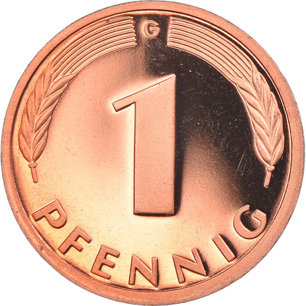 Coin, GERMANY - FEDERAL REPUBLIC, Pfennig, 1988, Karlsruhe, Proof, MS(65-70)