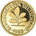 Coin, GERMANY - FEDERAL REPUBLIC, 5 Pfennig, 1988, Karlsruhe, Proof, MS(65-70)