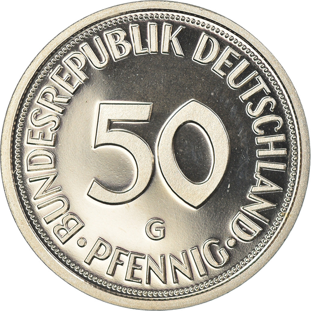 Monnaie, République fédérale allemande, 50 Pfennig, 1988, Karlsruhe, Proof