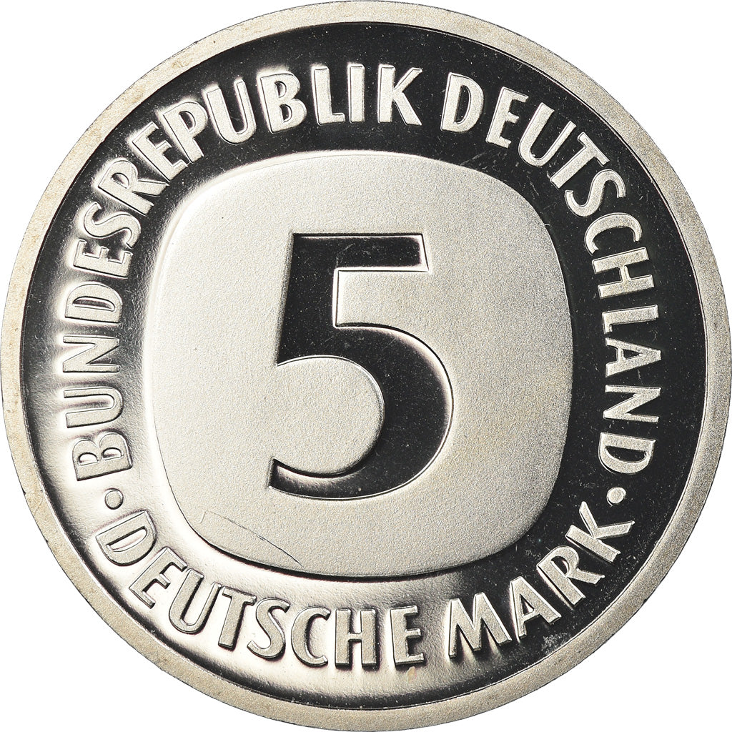 Coin, GERMANY - FEDERAL REPUBLIC, 5 Mark, 1988, Karlsruhe, Proof, MS(65-70)