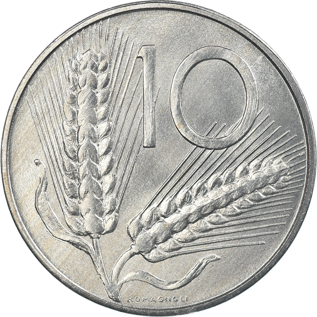 Moneta, Włochy, 10 Lire, 1991, Rome, MS(63), Aluminium, KM:93