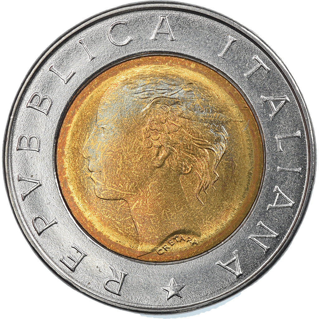 Munten, Italië, 500 Lire, 1993, Rome, UNC-, Bi-Metallic, KM:160