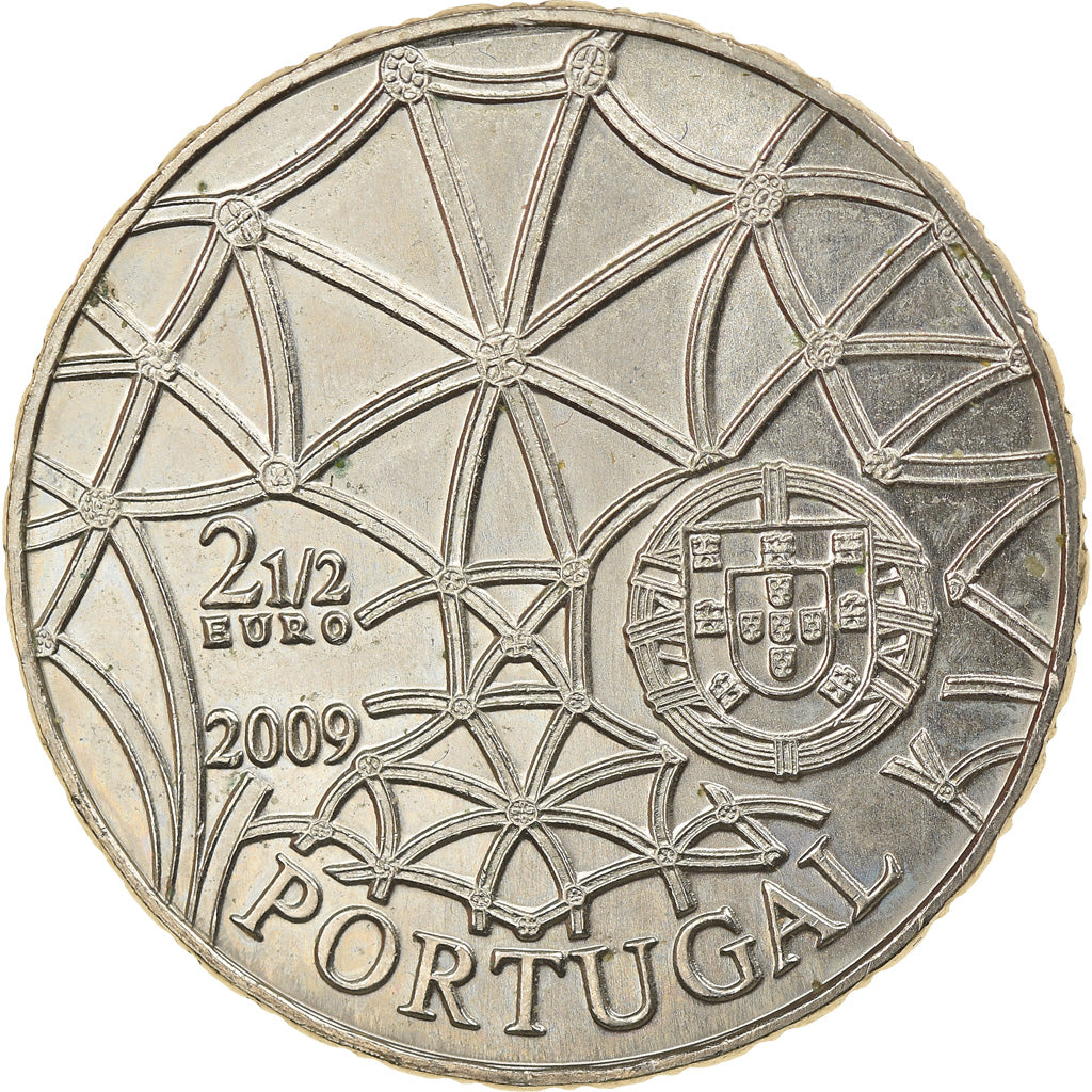 Portugal, 2-1/2 Euro, 2009, Lisbon, MS(60-62), Cobre-níquel, KM:792