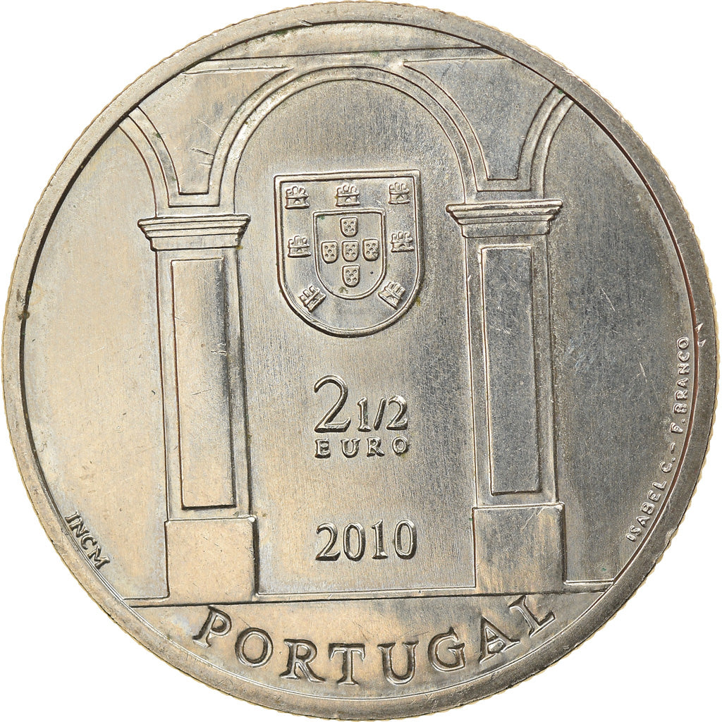 Portugal, 2-1/2 Euro, 2010, Lisbon, MS(60-62), Miedź-Nikiel, KM:798