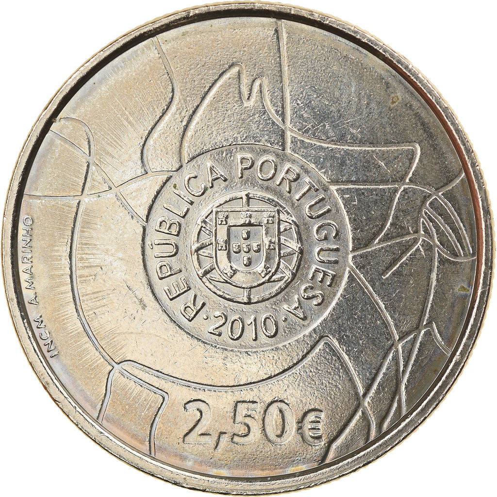 Portugal, 2-1/2 Euro, 2010, Lisbon, EBC+, Cobre - níquel, KM:801